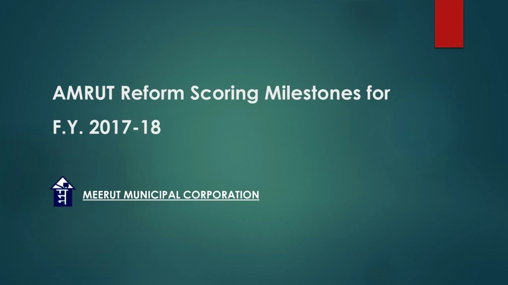 amrut reform scoring milestones for f y 2017 18