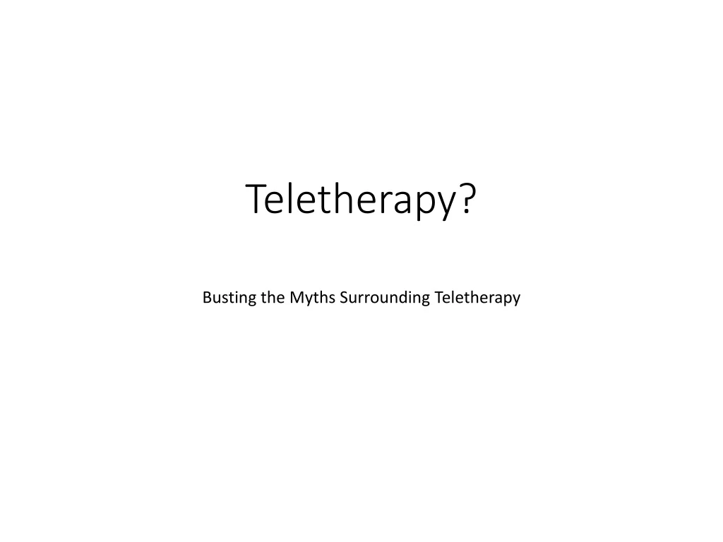 teletherapy