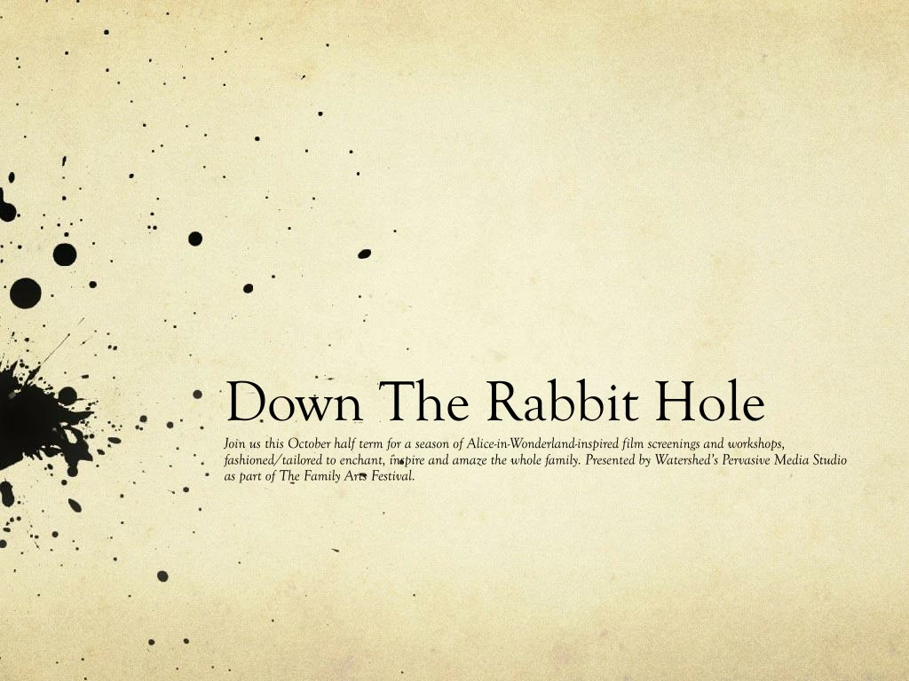 down the rabbit hole join us this october half