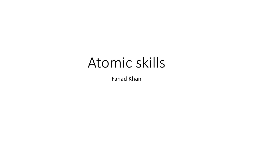 atomic skills