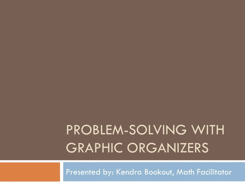 problem solving with graphic organizers