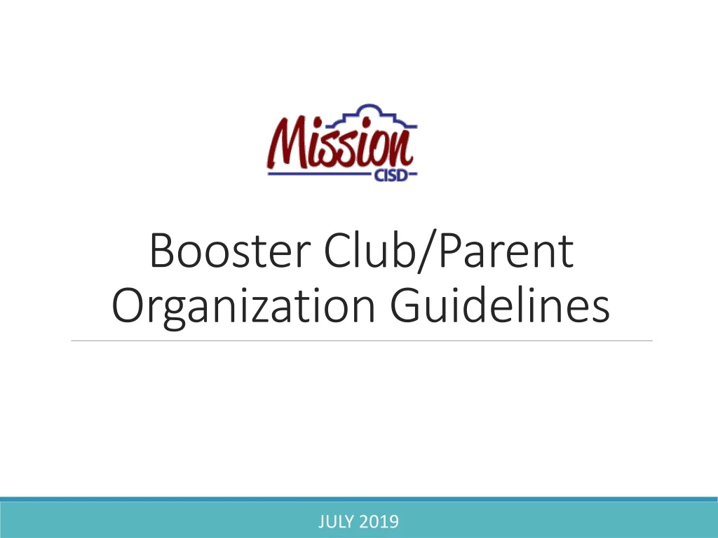 booster club parent organization guidelines