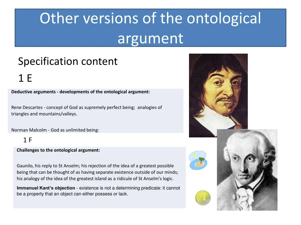 other versions of the ontological argument