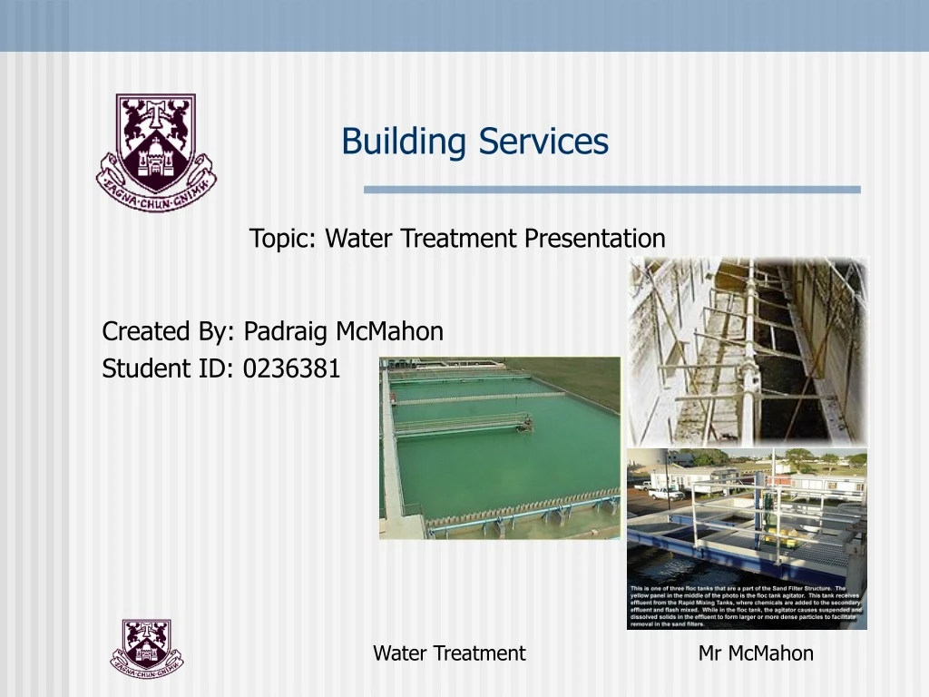 topic water treatment presentation