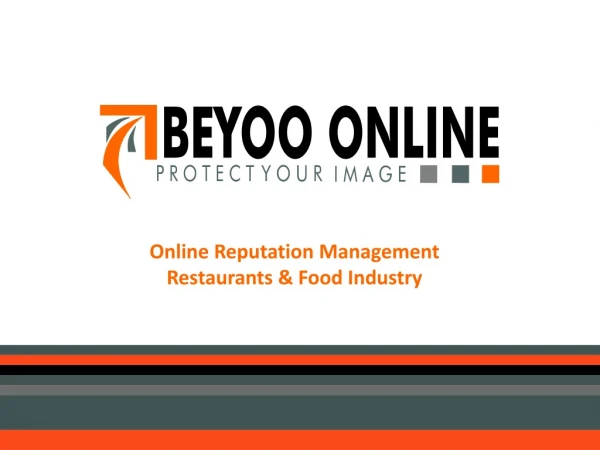 Online Reputation Management Restaurants &amp; Food Industry