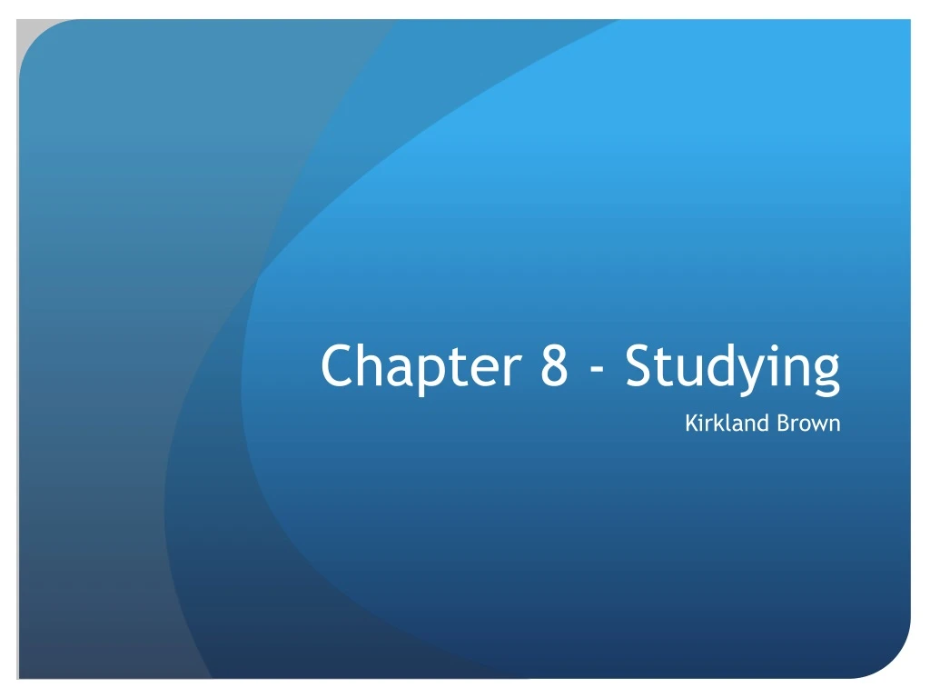 chapter 8 studying