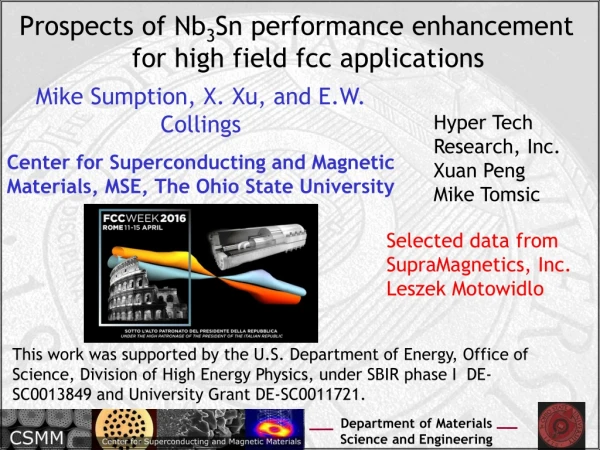 Prospects of Nb 3 Sn performance enhancement for high field fcc applications