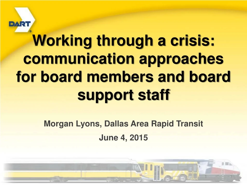 working through a crisis communication approaches for board members and board support staff