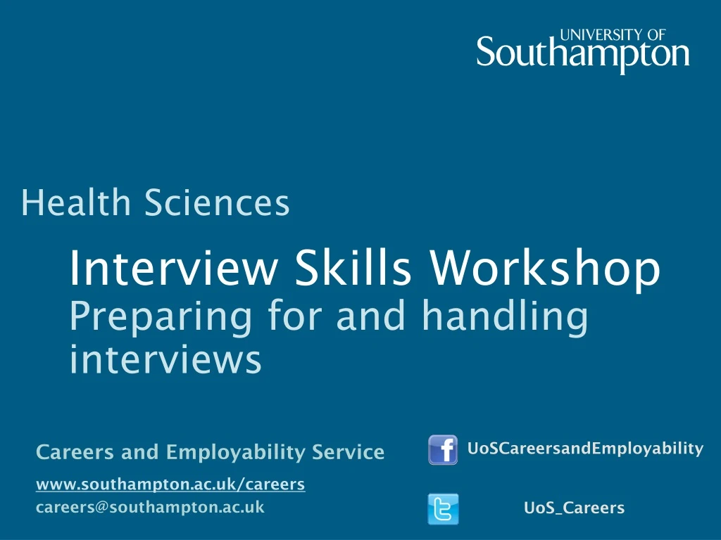 interview skills workshop preparing for and handling interviews