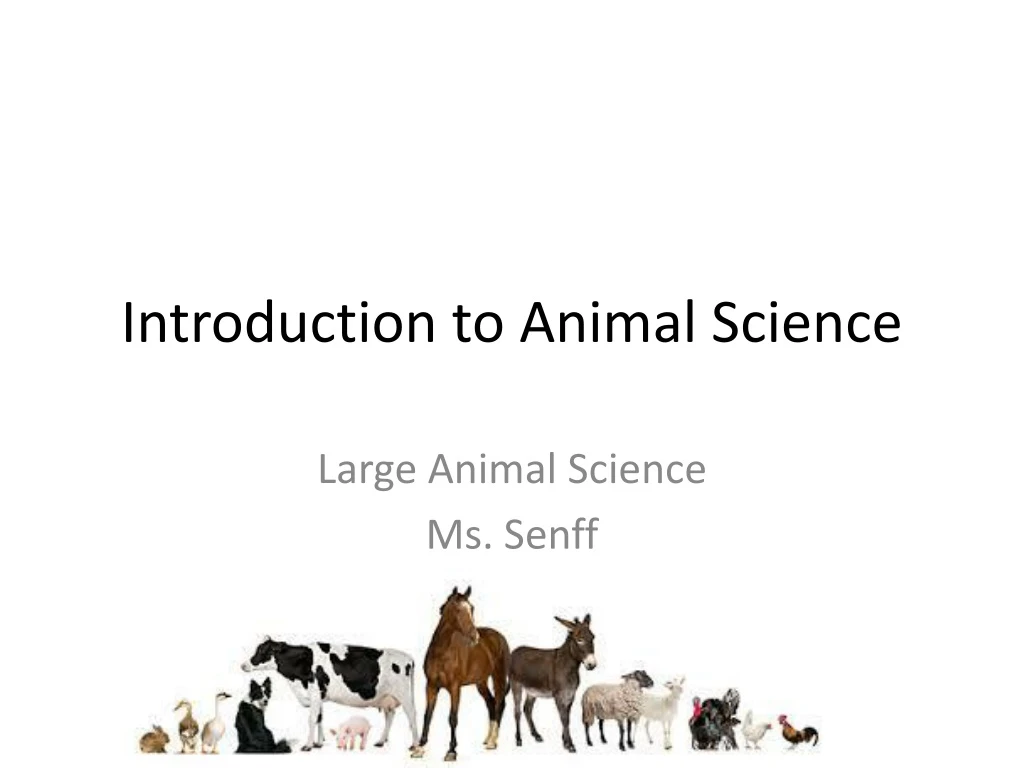 introduction to animal science