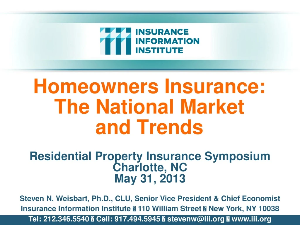 homeowners insurance the national market and trends