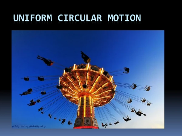 Uniform Circular motion