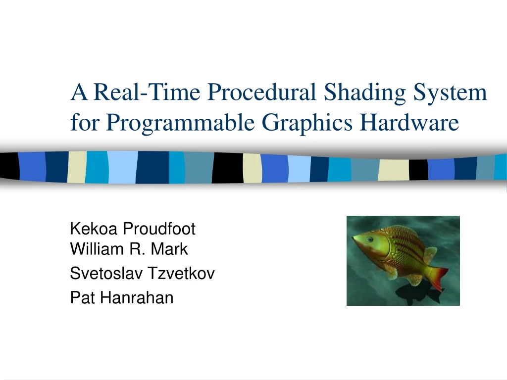 a real time procedural shading system for programmable graphics hardware