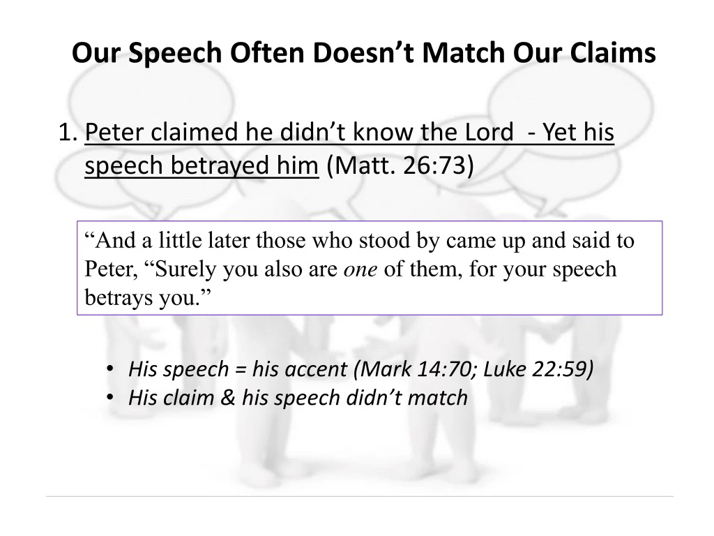 our speech often doesn t match our claims