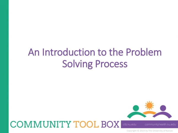 An Introduction to the Problem Solving Process