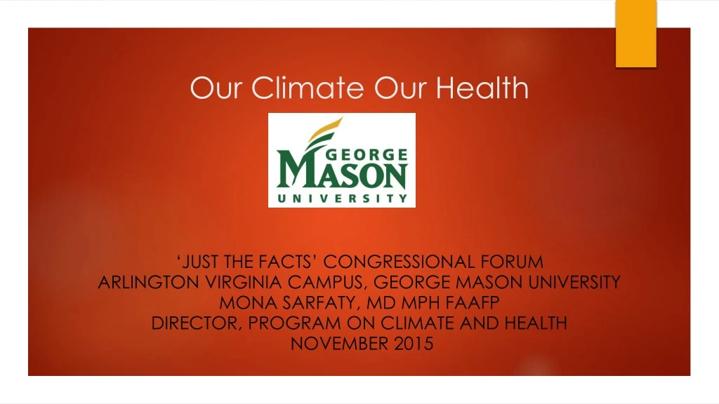 our climate our health