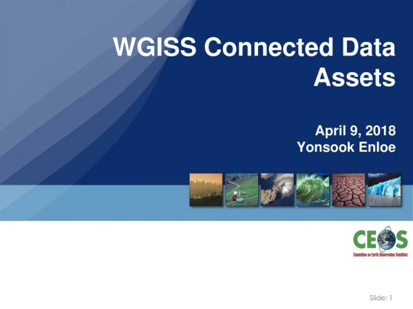 WGISS Connected Data Assets April 9 , 2018 Yonsook Enloe