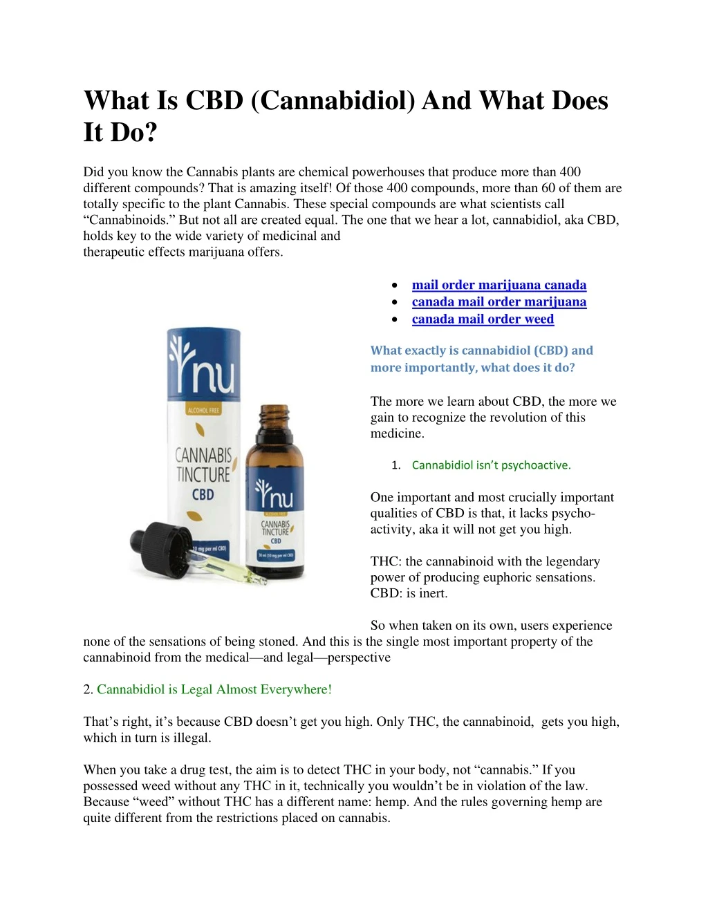 what is cbd cannabidiol and what does it do