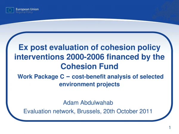Adam Abdulwahab Evaluation network, Brussels, 20th October 2011