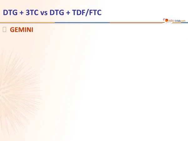 DTG + 3TC vs DTG + TDF/FTC