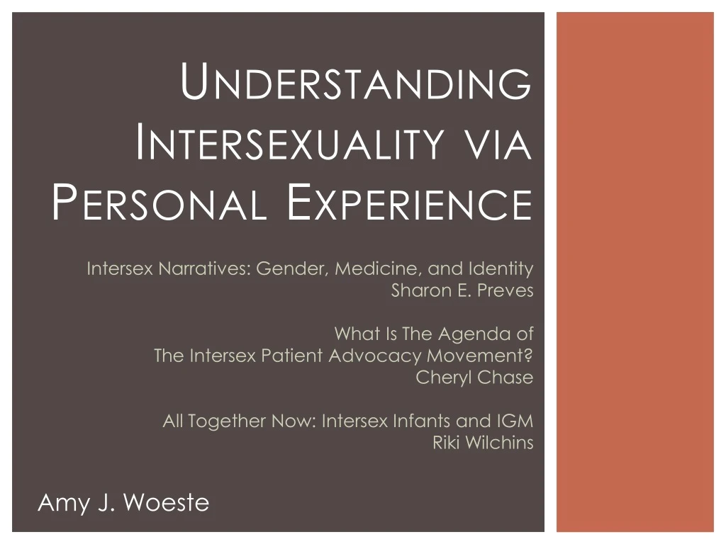 understanding intersexuality via personal experience