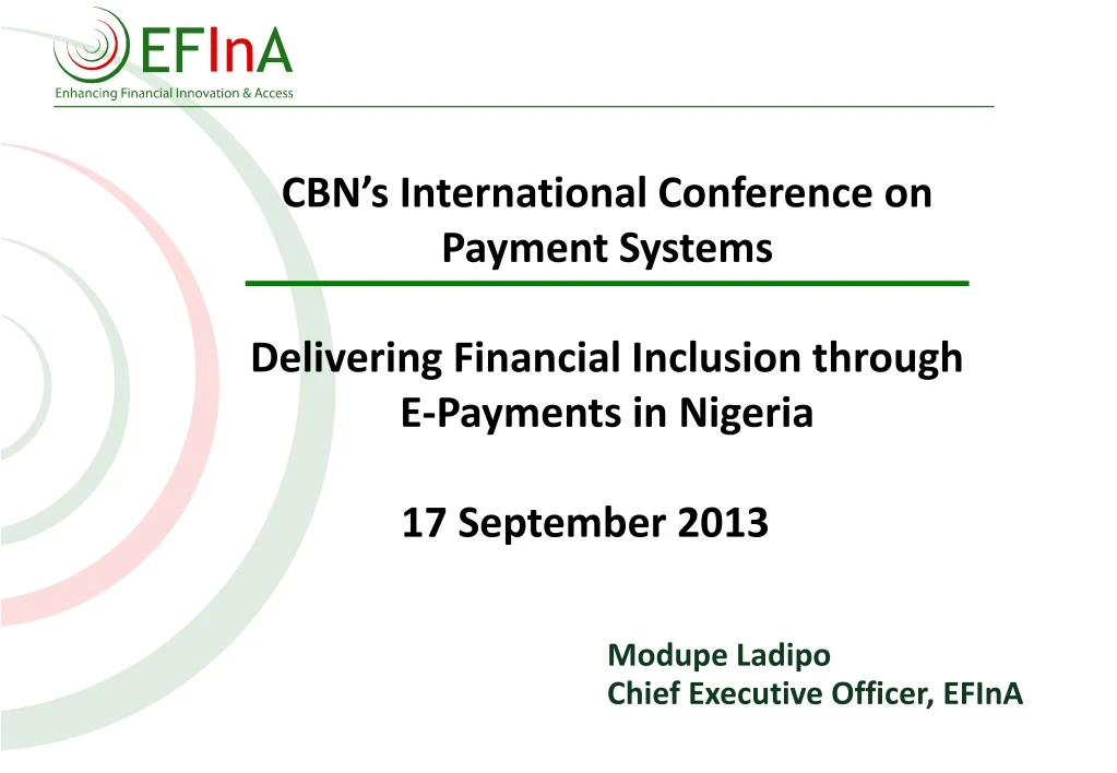cbn s international conference on payment systems