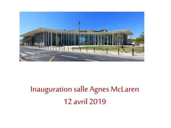 Inauguration salle Agnes McLaren 12 avril 2019