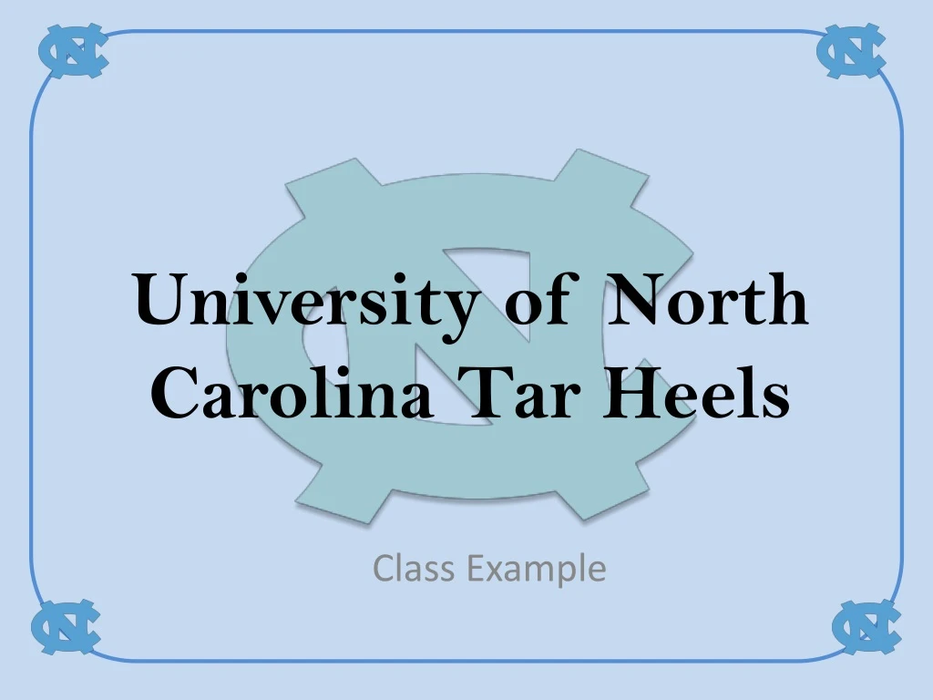 university of north carolina tar h eels