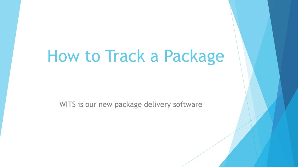 how to track a package