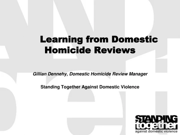 Learning from Domestic Homicide Reviews
