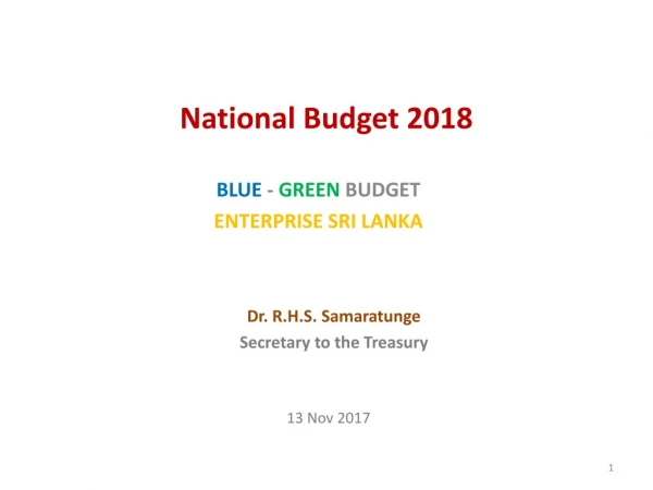 National Budget 2018