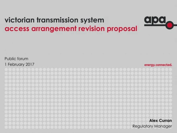 v ictorian transmission system access arrangement revision proposal