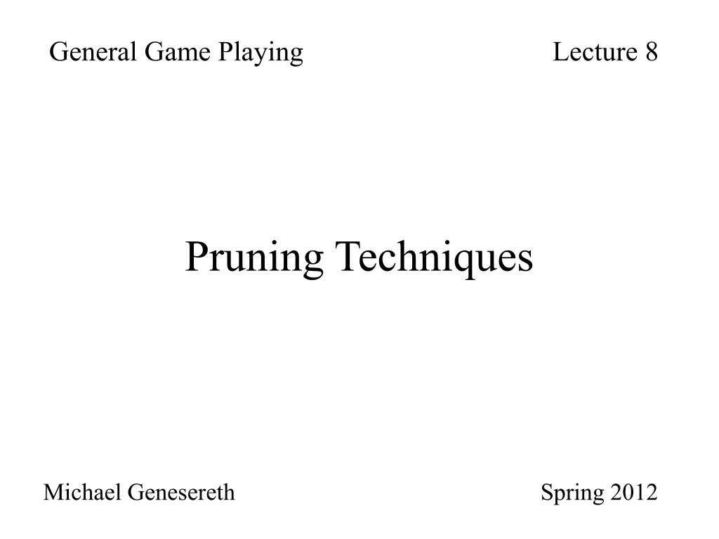 pruning techniques