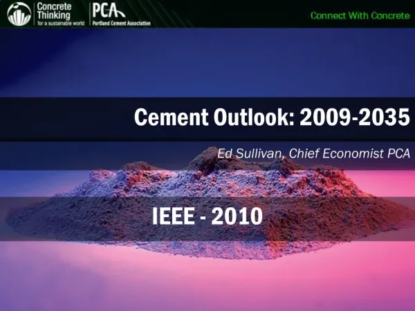 Cement Outlook: 2009-2035