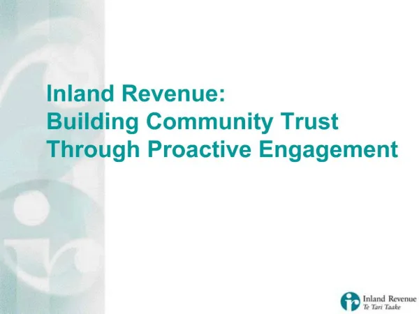 Inland Revenue: Building Community Trust Through Proactive Engagement