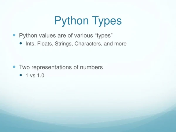Python Types