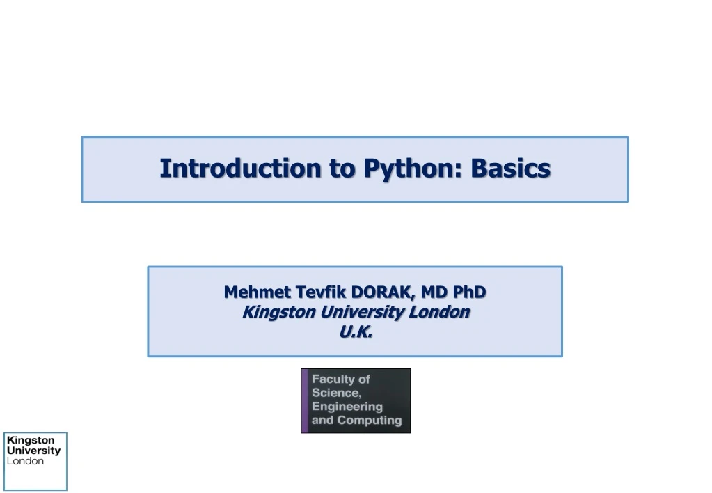 introduction to python basics