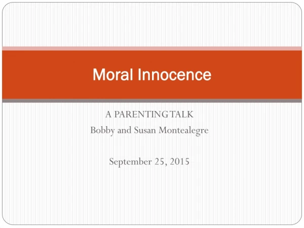 Moral Innocence