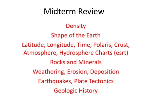 Midterm Review