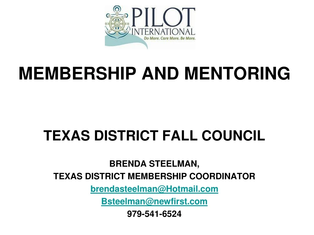membership and mentoring texas district fall