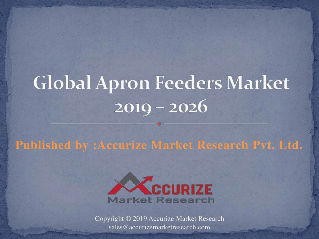 global apron feeders market 2019 2026