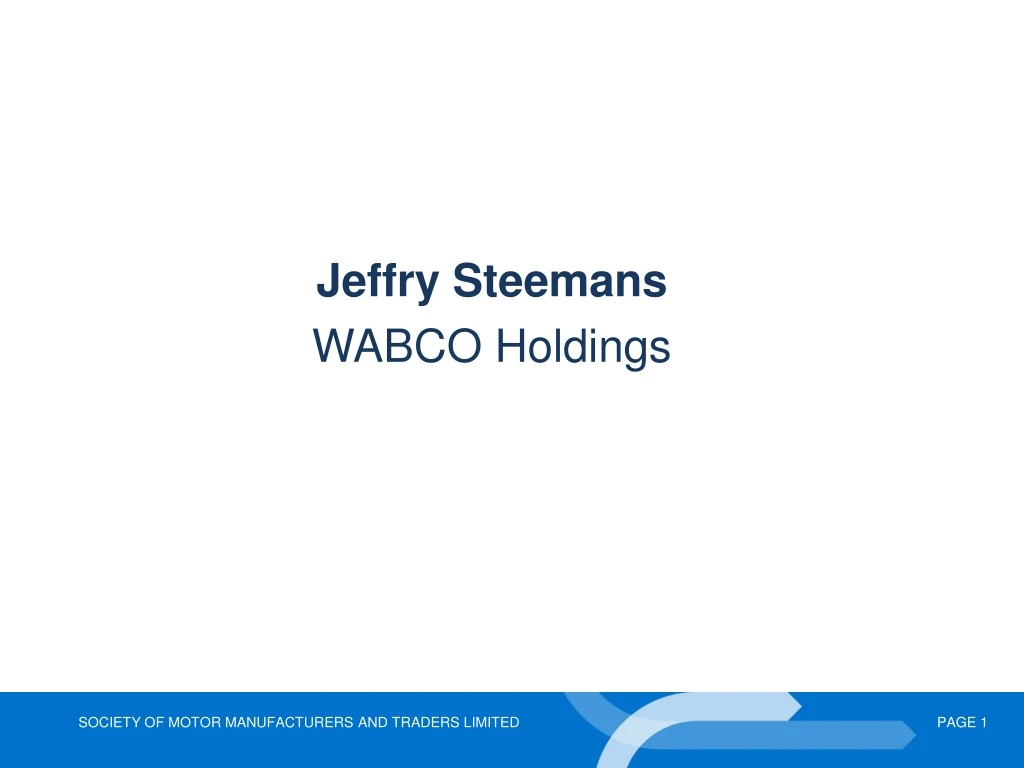 jeffry steemans wabco holdings