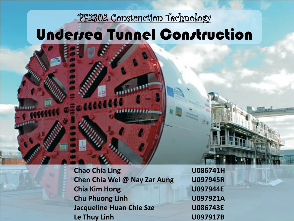 pf2302 construction technology undersea tunnel