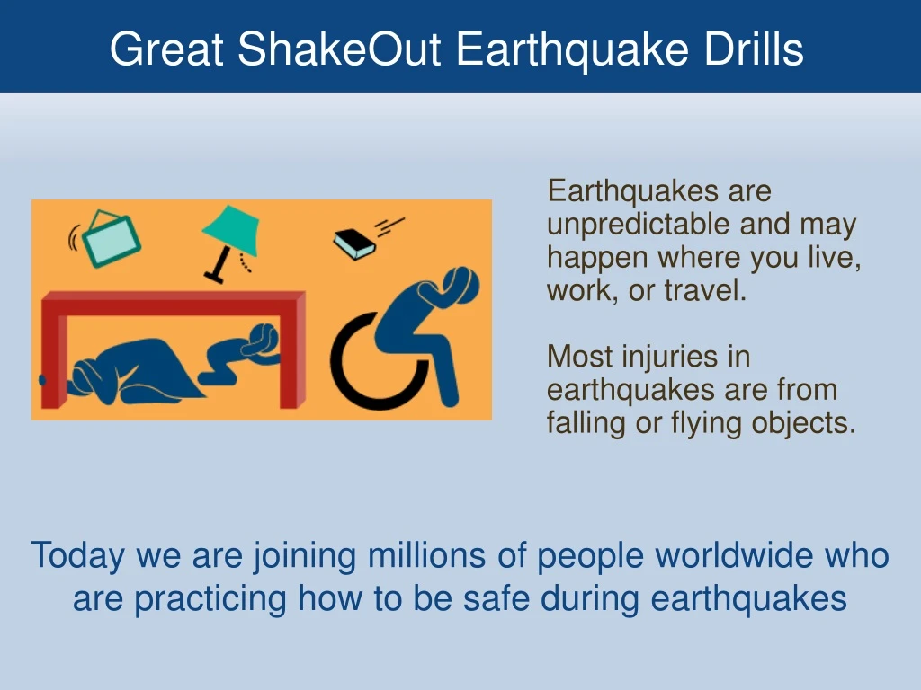 great shakeout earthquake drills