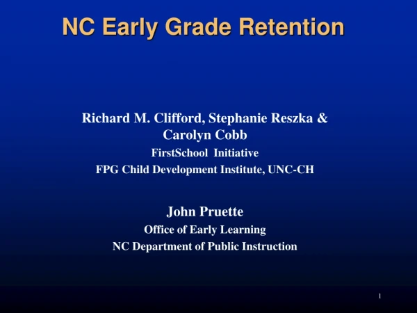 NC Early Grade Retention