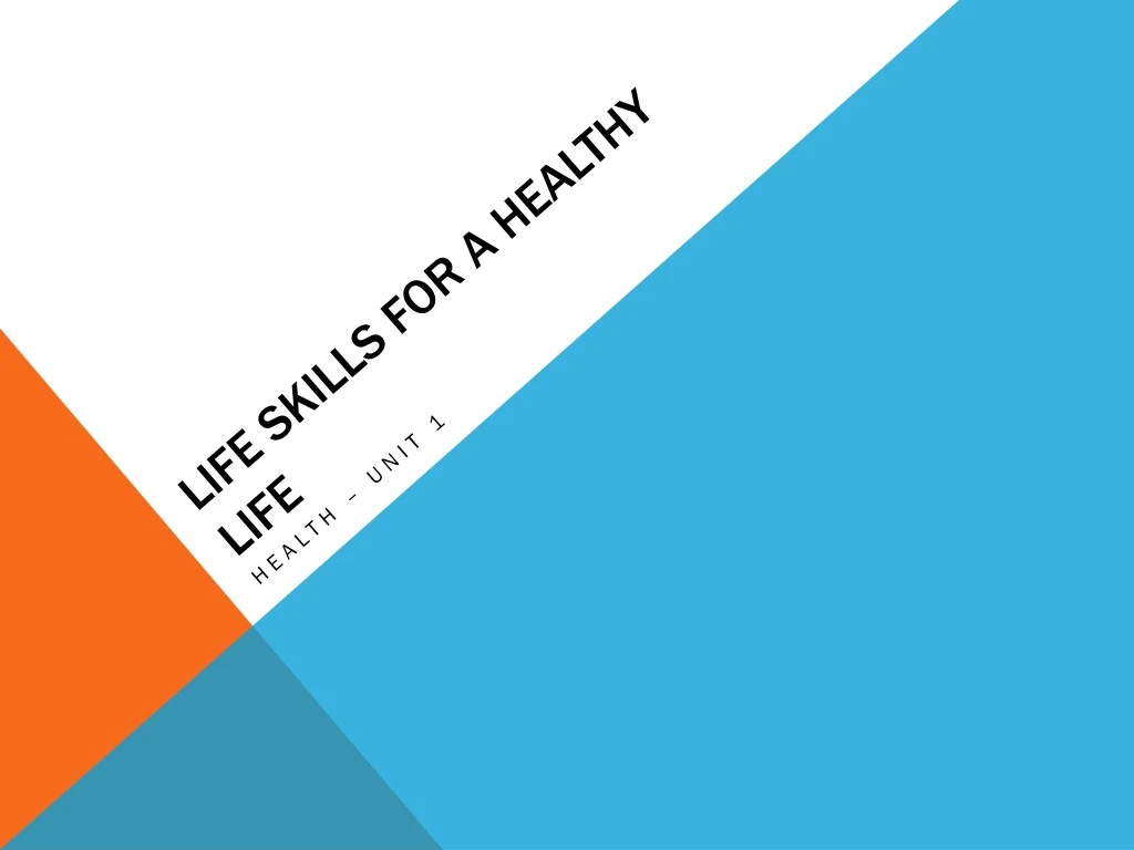 life skills for a healthy life