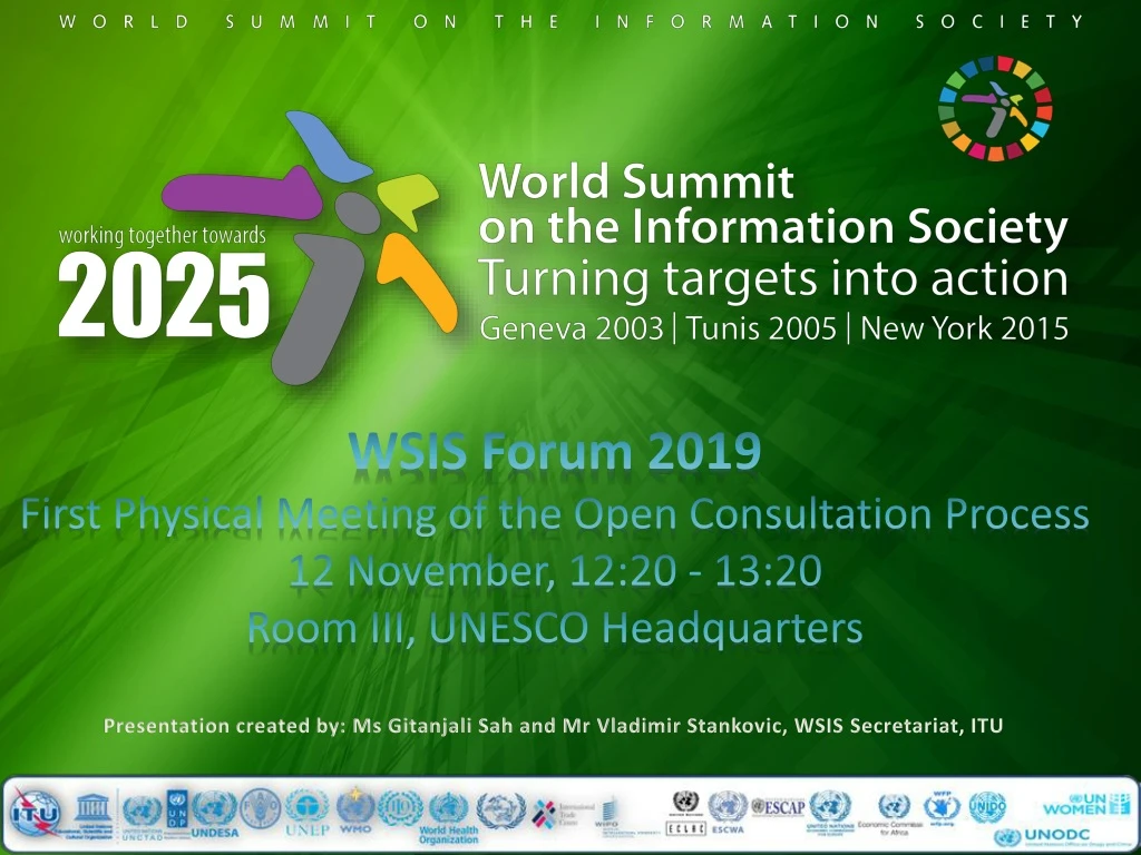 wsis forum 2019 first physical meeting