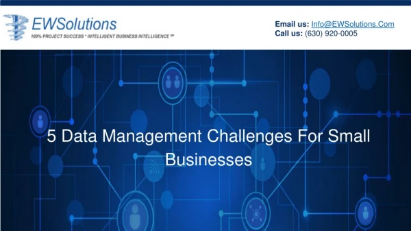 5 Data Management Challenges For Small Businesses