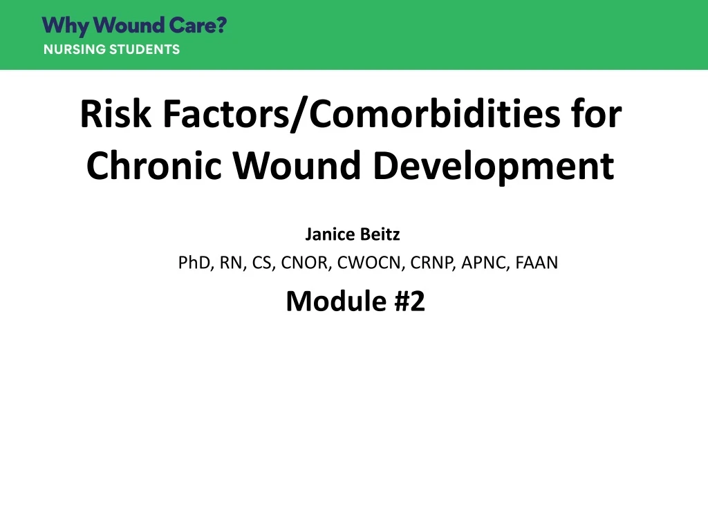 risk factors comorbidities for chronic wound development
