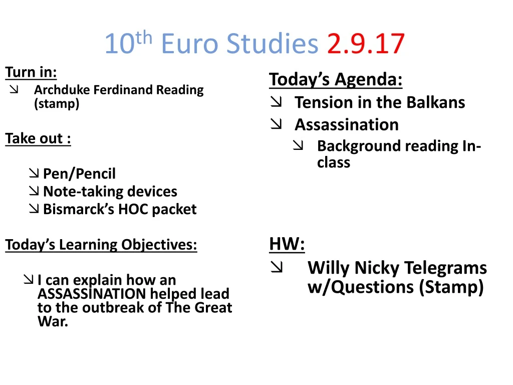 10 th euro studies 2 9 17